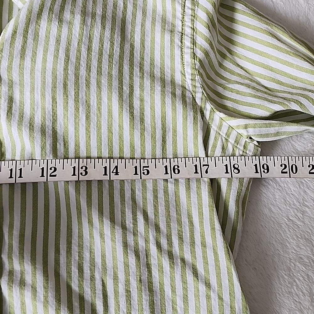 Banana Republic Green White Stripe  Shirt - Picture 3 of 7